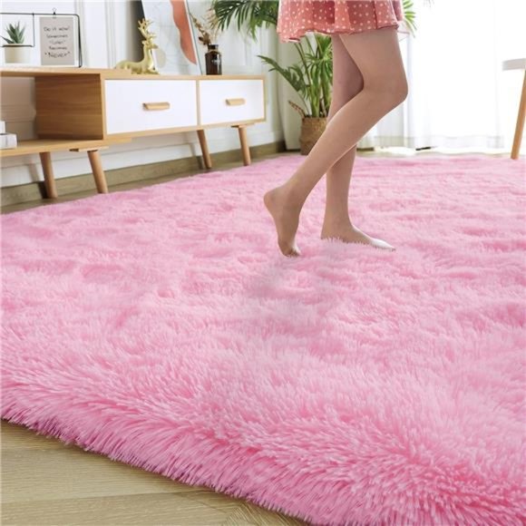 Modern Fluffy Area Rug, Shaggy Rugs for Bedroom Living Room Ultra Soft Shag Fur - Picture 3 of 6
